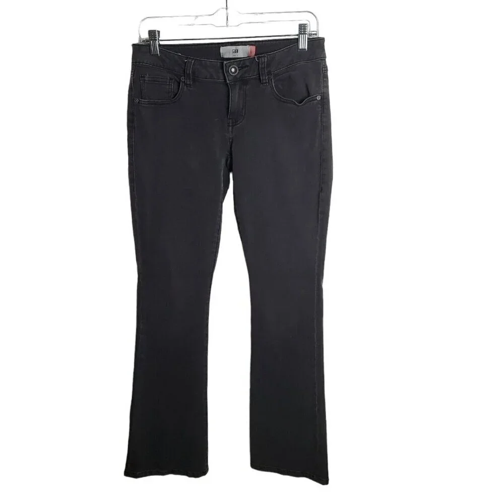 CAbi Slim Bootcut‎ Black Jeans size 2 Lowrise Stretch Classic Y2K 90s Neutral